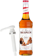 MONIN Premium Caramel Coffee & Cocktail Syrup 700ml Glass Bottle & Discounted Pump Offer