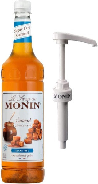 Monin Sugar Free Caramel Coffee Syrup 1 Litre (Plastic Bottle)