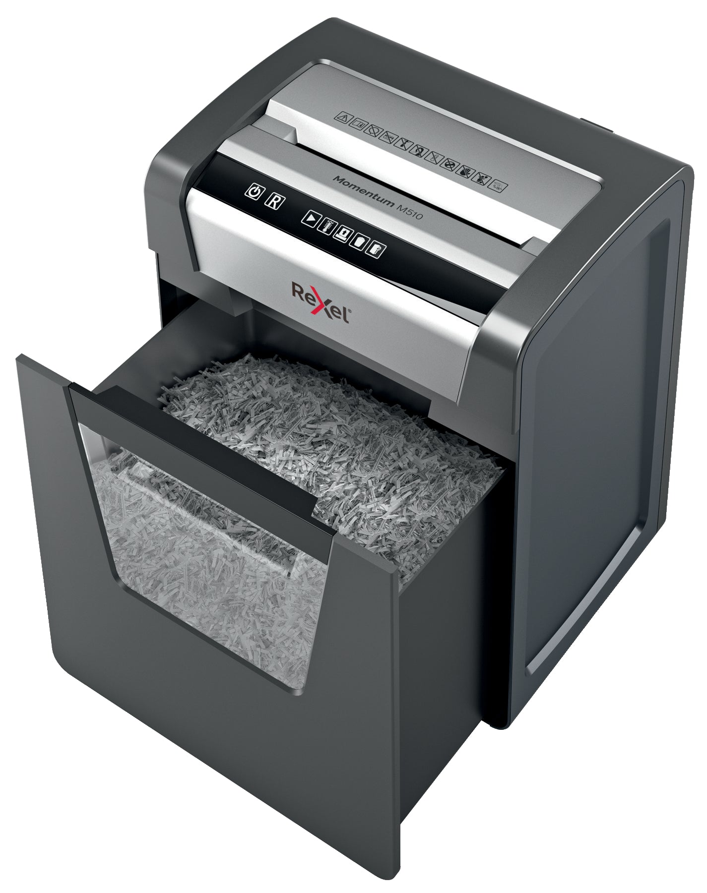 Rexel Momentum M510 Micro Cut Shredder 23 Litre 10 Sheet Black 2104575 - ONE CLICK SUPPLIES