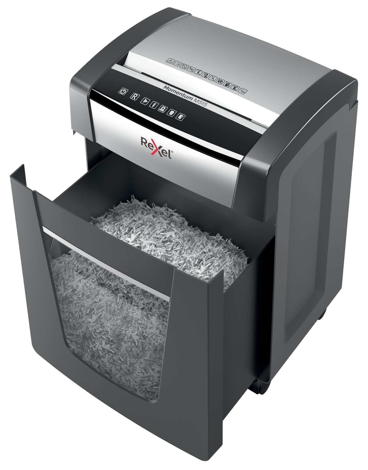 Rexel Momentum M515 Micro Cut Shredder 30 Litre 15 Sheet Black 2104577 - ONE CLICK SUPPLIES