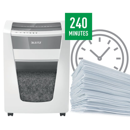 Leitz IQ Office Pro Micro Cut Shredder 30 Litre 17 Sheet White DS 80051000 - ONE CLICK SUPPLIES