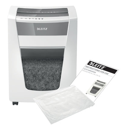 Leitz IQ Office Pro Micro Cut Shredder 30 Litre 17 Sheet White DS 80051000 - ONE CLICK SUPPLIES