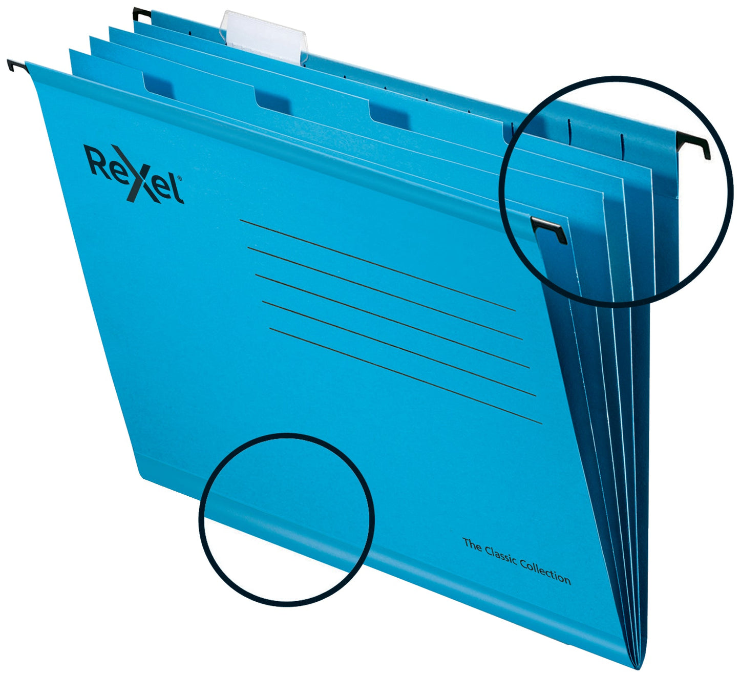 Rexel Classic A4 Suspension File Card 15mm V Base Blue (Pack 10) 2115595 - ONE CLICK SUPPLIES