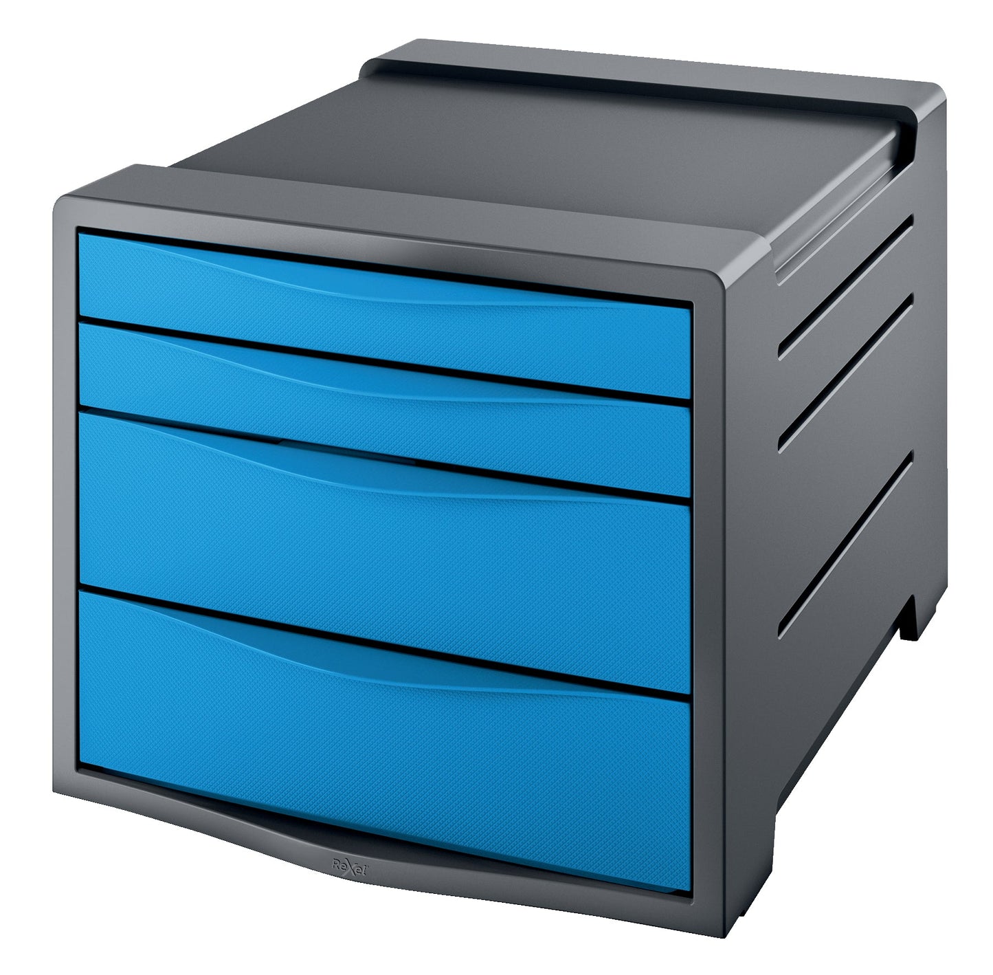 Rexel Choices Drawer Cabinet (Grey/Blue) 2115611 - ONE CLICK SUPPLIES