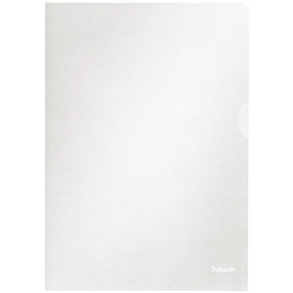 Esselte Cut Back Folder Polypropylene A4 105 Micron Clear (Pack 100) 54832 - ONE CLICK SUPPLIES