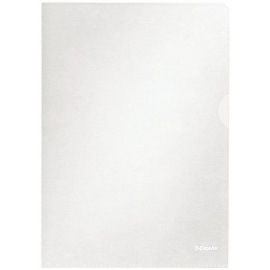 Esselte Cut Back Folder Polypropylene A4 105 Micron Clear (Pack 100) 54832 - ONE CLICK SUPPLIES