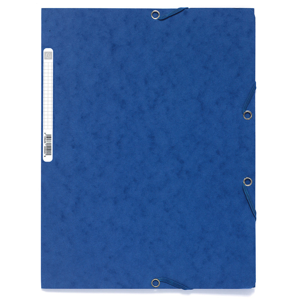 Europa 3 Flap Folder Manilla 240x320mm Elasticated 400gsm Blue (Pack 10) - 55502SE - ONE CLICK SUPPLIES