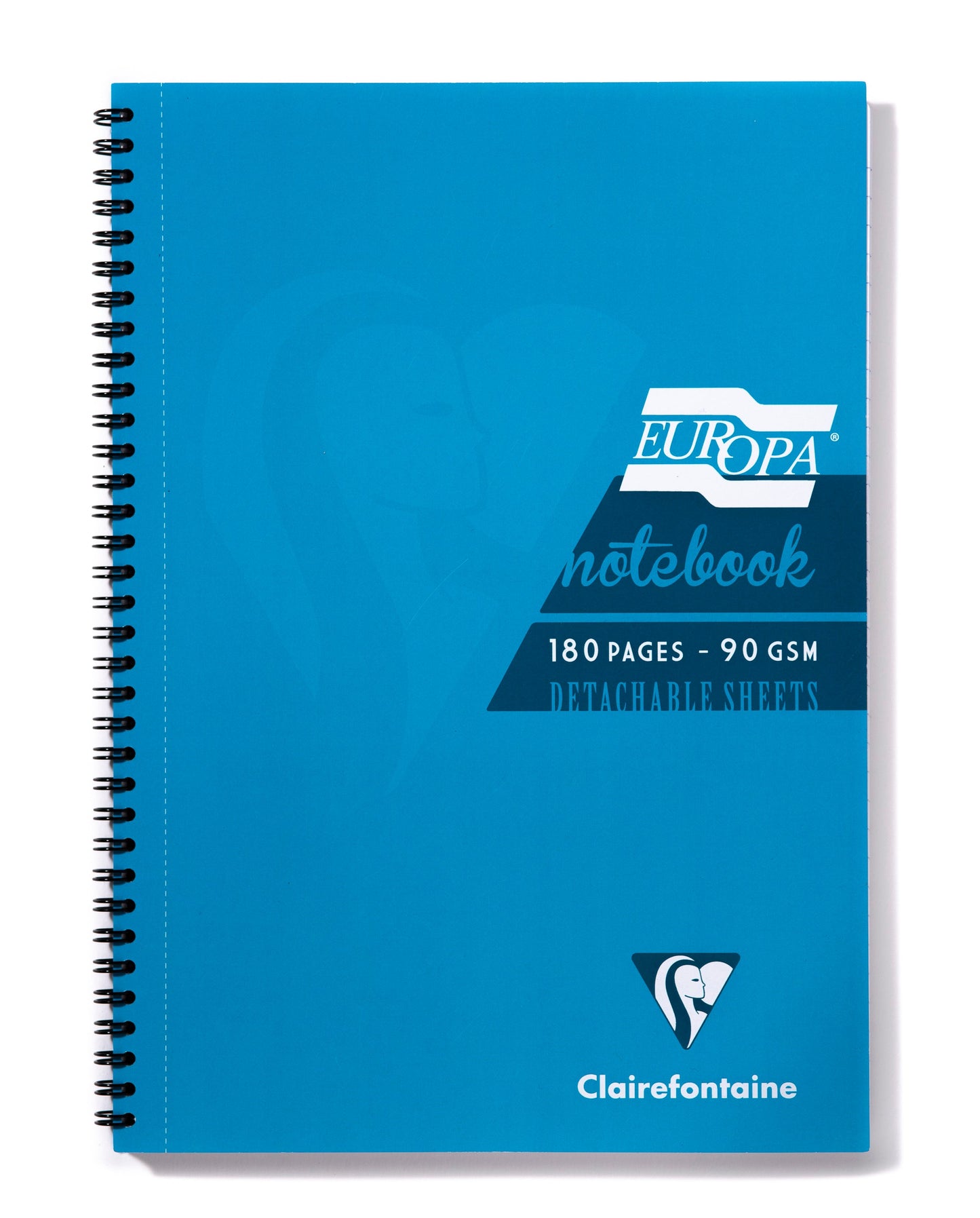 Clairefontaine Europa A4 Wirebound Card Cover Notebook Ruled 180 Pages Turquoise (Pack 5) - 5802Z - ONE CLICK SUPPLIES