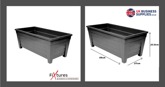 Fixtures Grosvenor Raised Trough Large 55cm Black/Ebony - ONE CLICK SUPPLIES