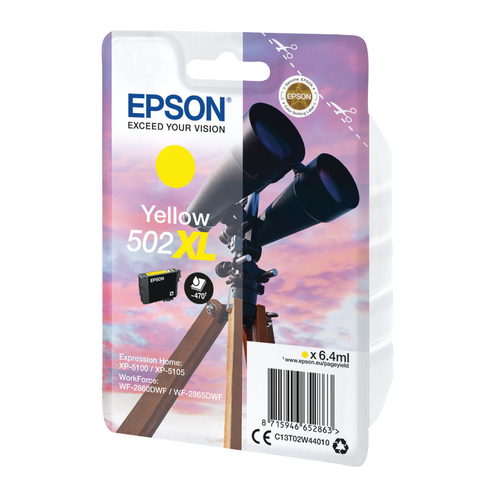 Epson Singlepack 502XL Ink Yellow C13T02W44010 - ONE CLICK SUPPLIES