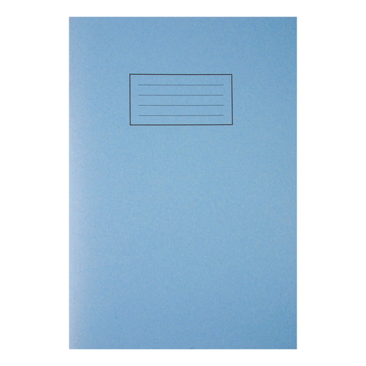 Silvine Exercise Book Plain 75gsm 80 Pages A4 Blue Ref EX114 [Pack 10] - ONE CLICK SUPPLIES