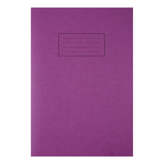 Silvine Exercise Book Ruled and Margin 80 Pages A4 Purple Ref EX111 (Pack 10) - ONE CLICK SUPPLIES