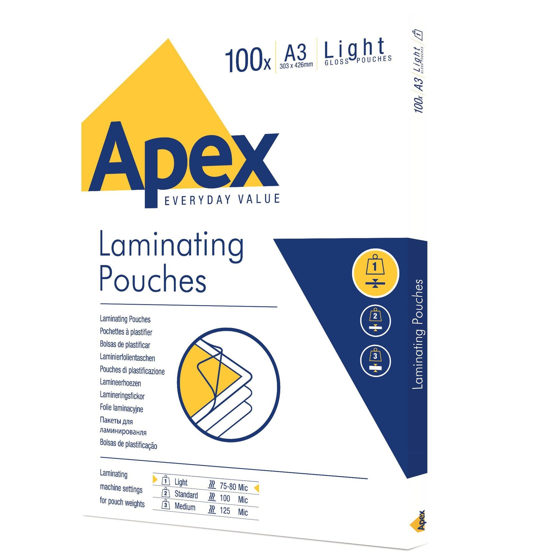 ValueX Laminating Pouch A3 2x75 Micron Gloss (Pack 100) 6001901 - ONE CLICK SUPPLIES