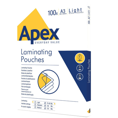 ValueX Laminating Pouch A3 2x75 Micron Gloss (Pack 100) 6001901 - ONE CLICK SUPPLIES