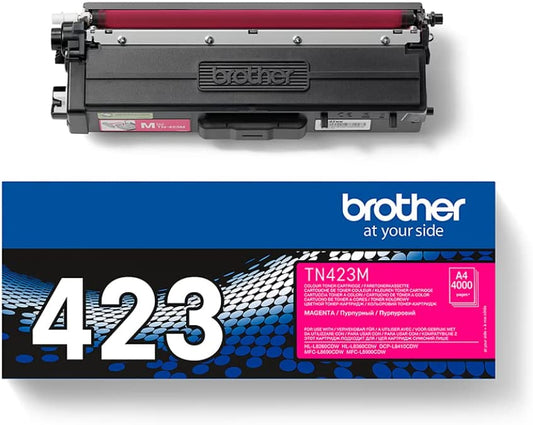 Brother TN-423M Toner Cartridge, Magenta, Single Pack, High Yield, Includes 1 x Toner - ONE CLICK SUPPLIES