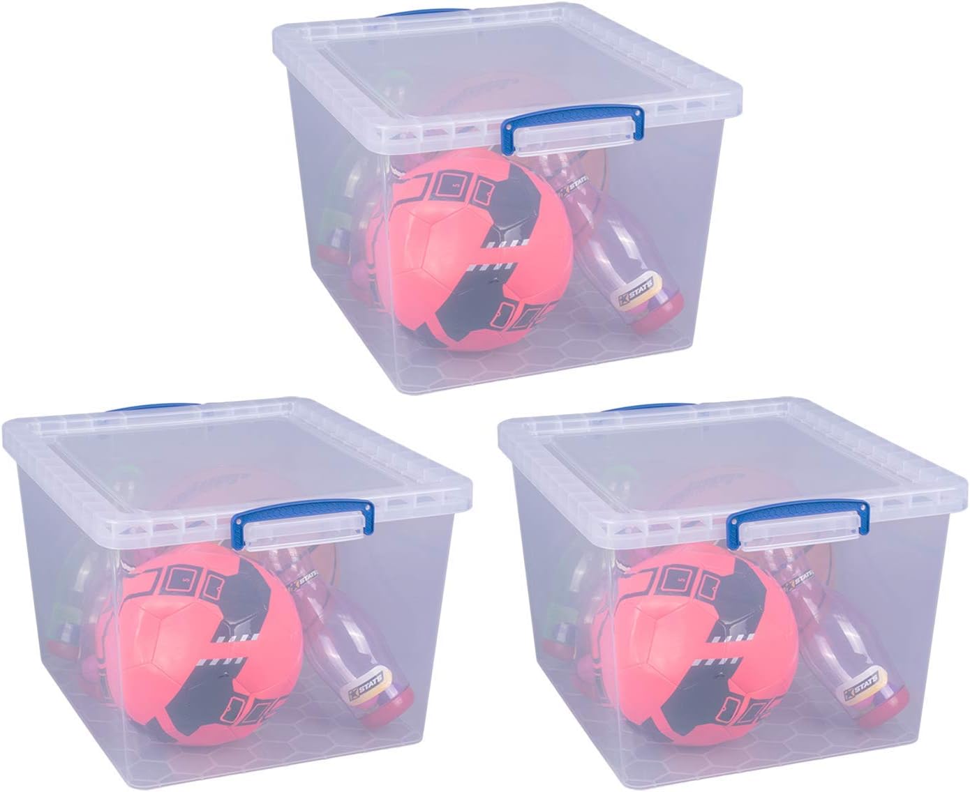 Really Useful Clear Plastic (Nestable) Storage Box 33.5 Litre