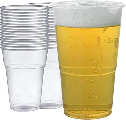 Plastic Half Pint Glass Clear (Pack of 50) 0510033