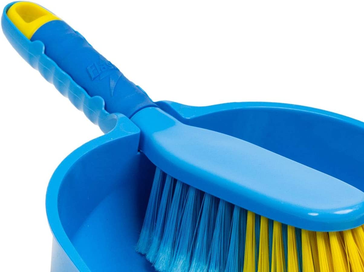 Flash Dustpan & Brush Set, Blue - ONE CLICK SUPPLIES