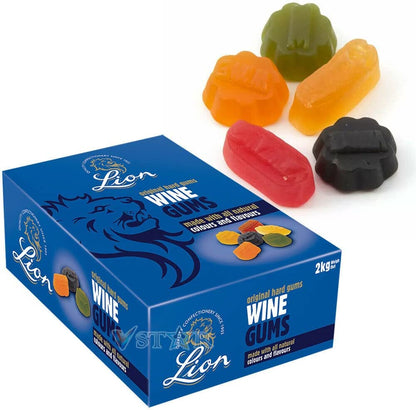 Lion Famous Original Wine Gums - 2kg Box - ONE CLICK SUPPLIES