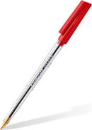 STAEDTLER Stick 430 M-2 Ballpoint Pen Medium - Red (Box of 10) - ONE CLICK SUPPLIES