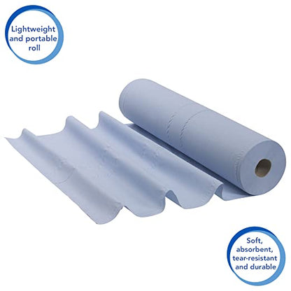 Janit-X 20" 40m, Blue 2 Ply Hygiene Couch Roll - ONE CLICK SUPPLIES