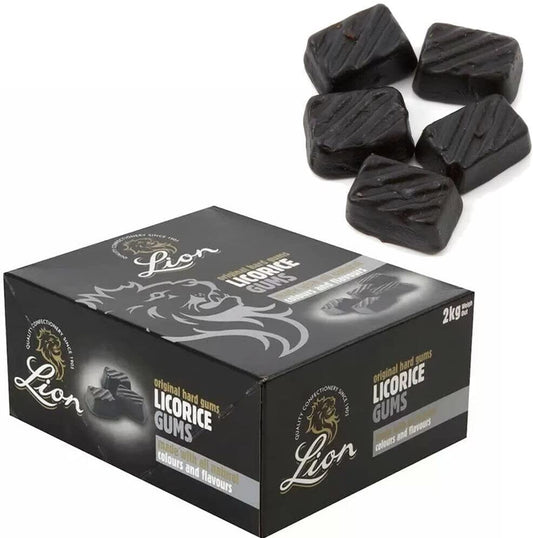 Lion Liquorice Gums - 2kg Box - ONE CLICK SUPPLIES