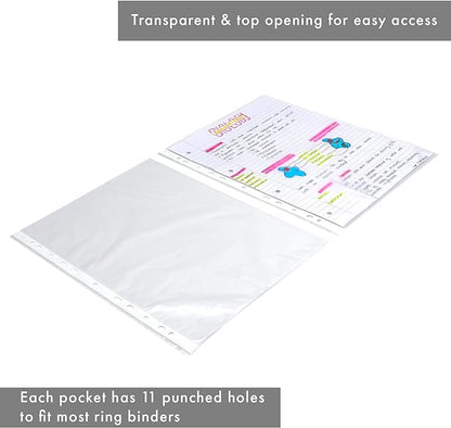 Concord Punched Pockets by Pukka A4 Clear Pack 50's