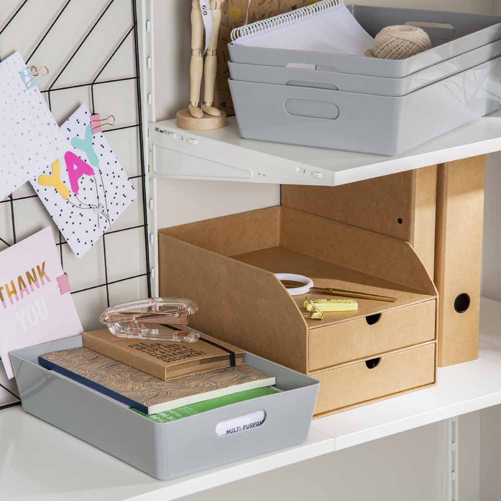 Wham Grey Rectangular Studio Basket 5.01 6L - ONE CLICK SUPPLIES