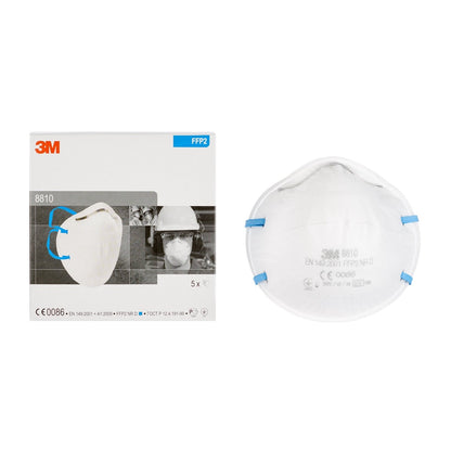 3M Cup Shaped Respirator Mask 8810 , 12 Pack Case