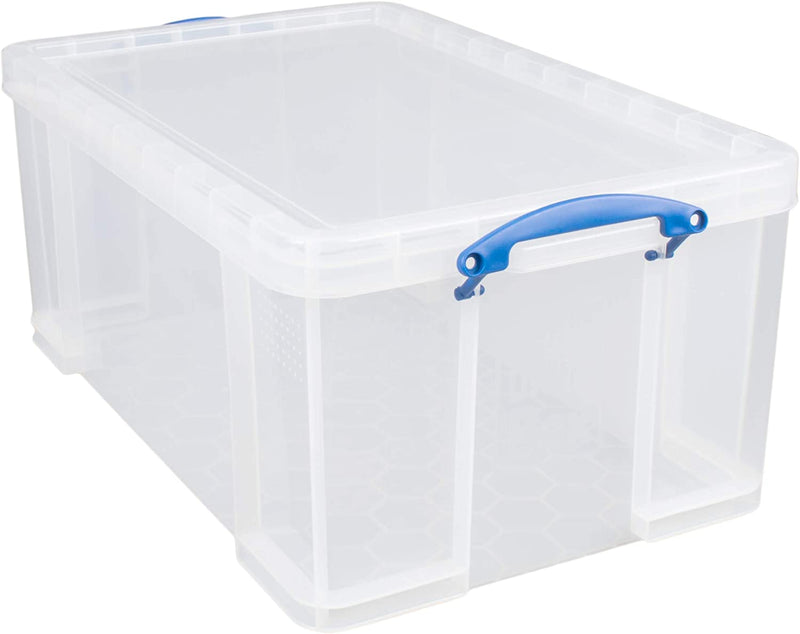 Really Useful 64L Plastic Storage Box W710xD440xH310mm Clear 64C