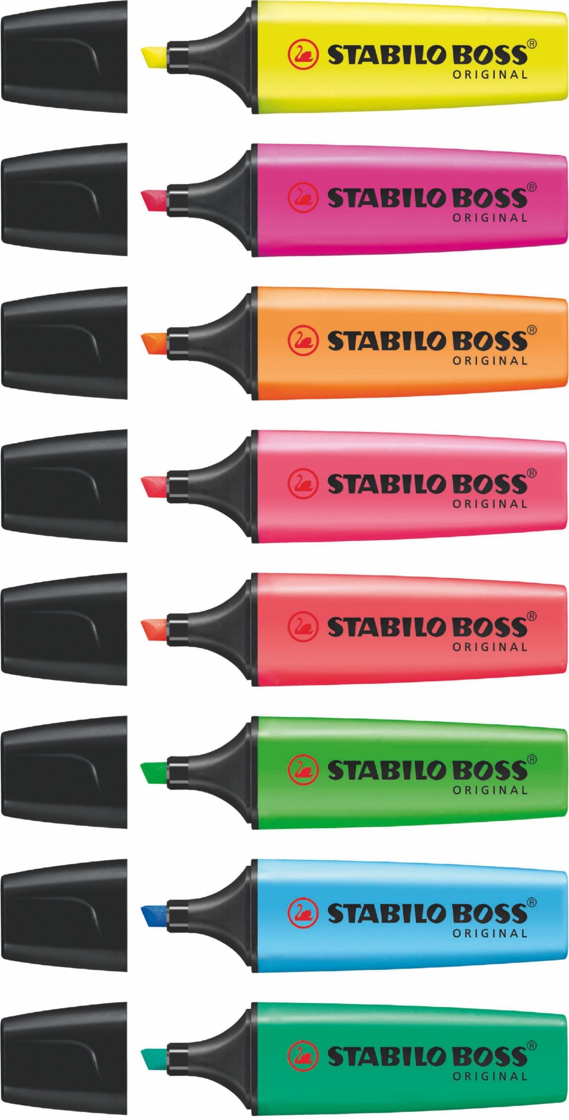 STABILO BOSS ORIGINAL Highlighter Chisel Tip 2-5mm Line Assorted Colours (Wallet 8) - 70/8 - ONE CLICK SUPPLIES