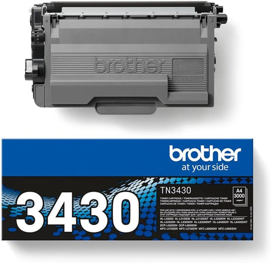 Brother TN3430 Toner Cartridge | Standard Yield | Black | Brother Genuine Supplies