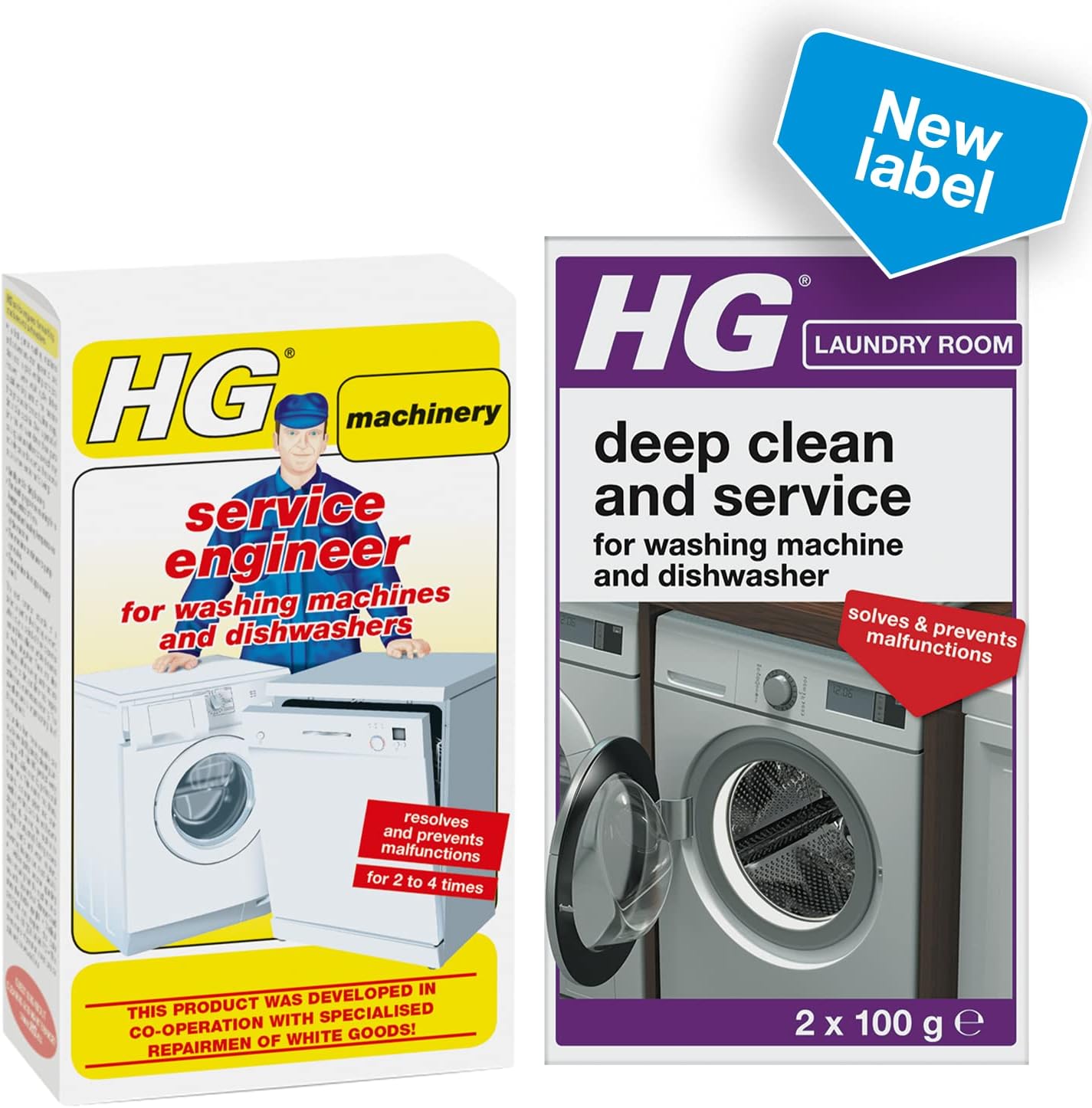 HG Deep Clean and Service for Washing Machines & Dishwashers 200g