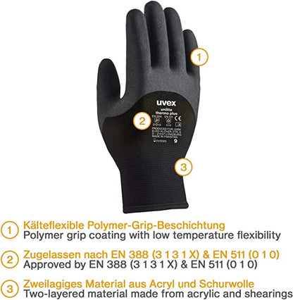 Uvex Unilite Medium Thermo Gloves {All Sizes} - ONE CLICK SUPPLIES