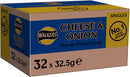 Walkers Cheese and Onion Crisps 32.5g (Pack of 32) - ONE CLICK SUPPLIES