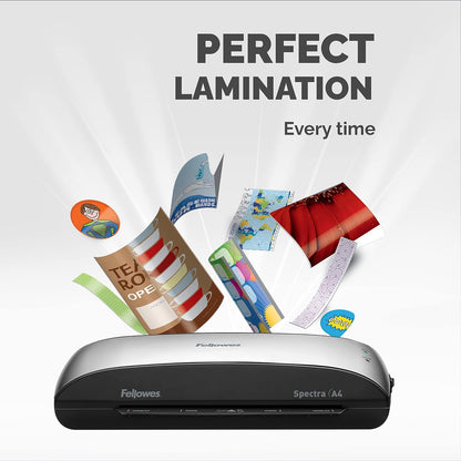 Fellowes Spectra A4 Home Office Laminator, 80-125 Micron, Including 10 Free Pouches