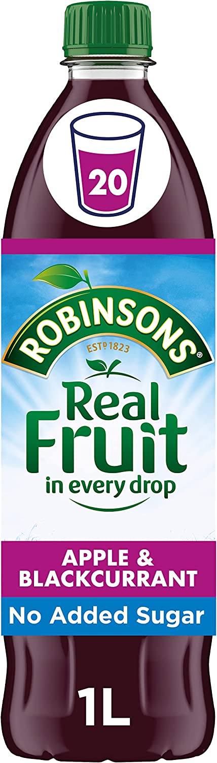 Robinsons Apple/Blackcurrant Squash No Added Sugar 1 Litre 402013 - ONE CLICK SUPPLIES