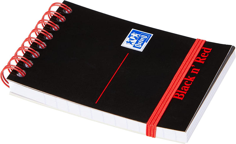 Black n Red (A7) Reporters Notebook with 140 Ruled Pages (Pack of 5 Notebooks) - ONE CLICK SUPPLIES