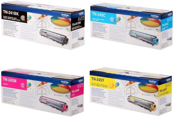 Genuine Brother TN-241 & TN-245 Toner Cartridge Multipack (TN-241BK/TN-245C/TN-245M/TN-245Y)