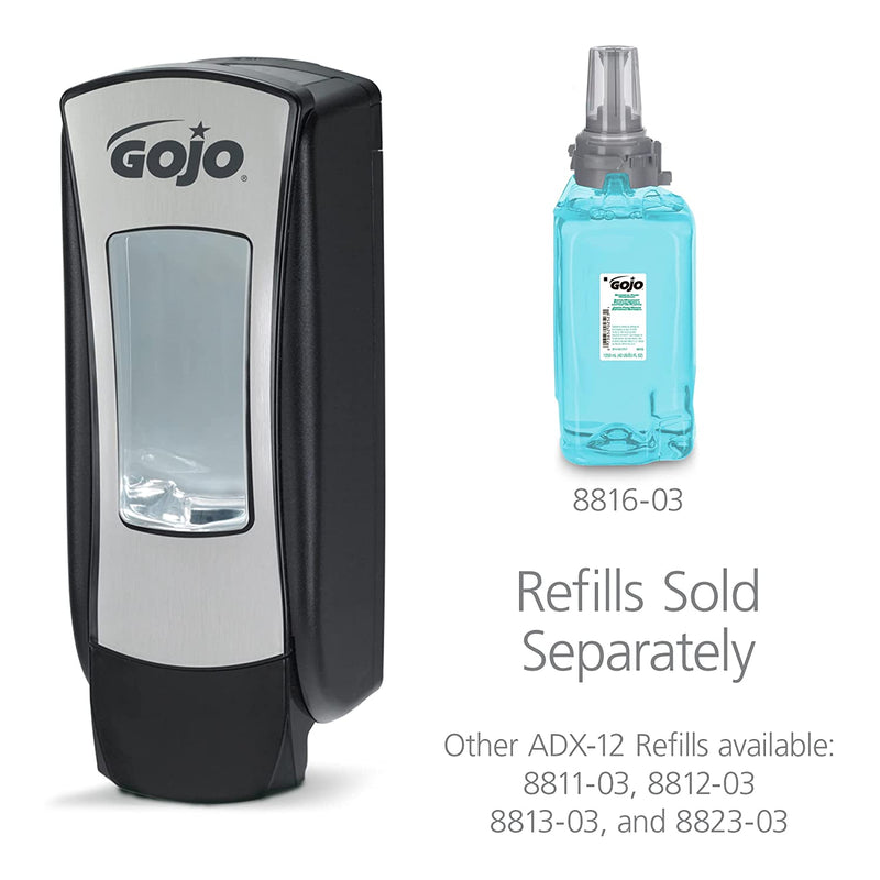 Gojo ADX Dispenser Brushed Chrome & Black 1200ml {8888}