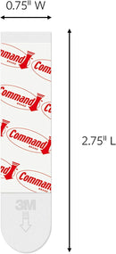 Command 17021P Mounting Refill Strips - Medium, White, 9Strips