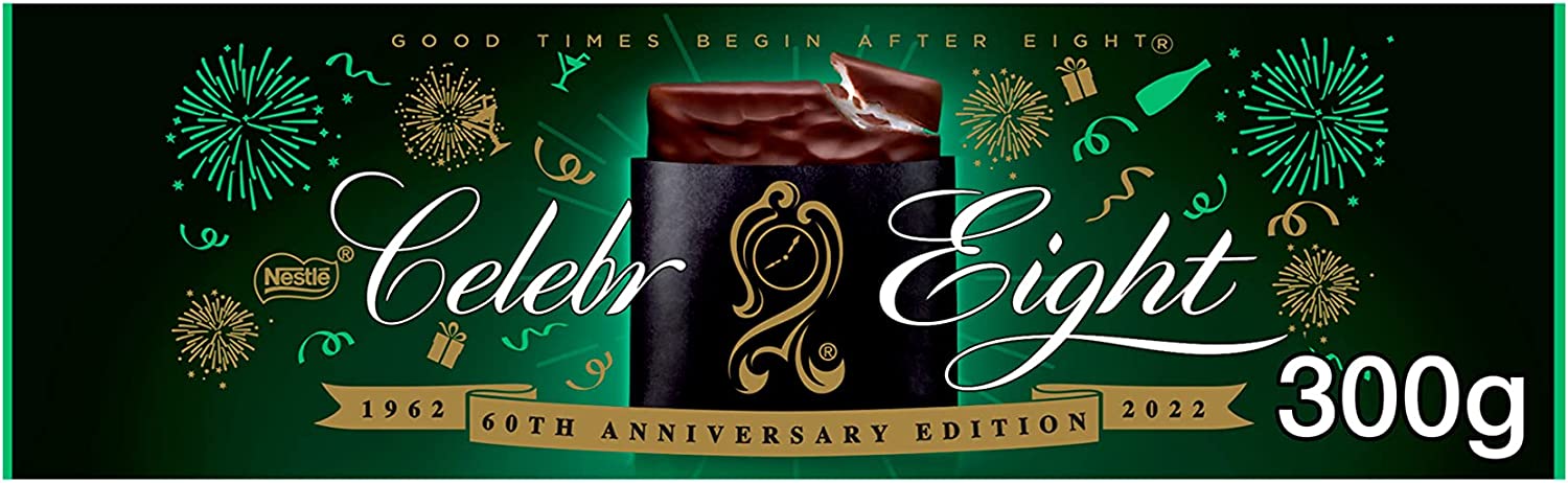 AFTER EIGHT - Dark Mint Chocolate Thins Carton of Mint Chocolates, 300g (Pack of 1) - ONE CLICK SUPPLIES