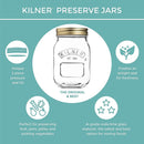 Kilner Small 0.25L Screw Top Preserve Glass Storage Jar, Jam, Chutney or Dessert.