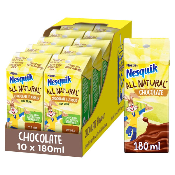 Nesquik Chocolate Milkshake Carton 10x180ml - ONE CLICK SUPPLIES