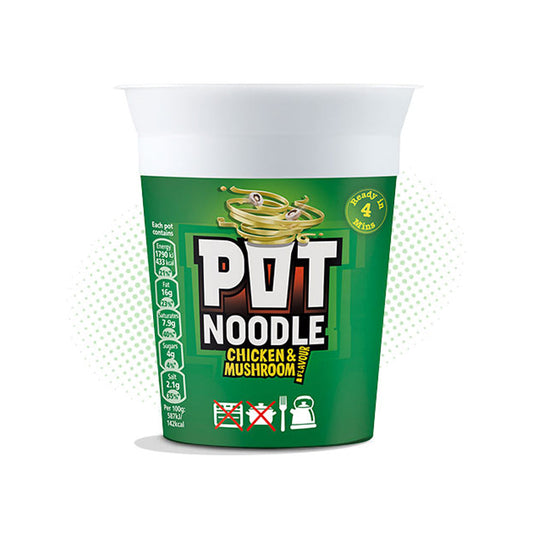 Pot Noodle Chicken & Mushroom Flavour 12x90g - ONE CLICK SUPPLIES