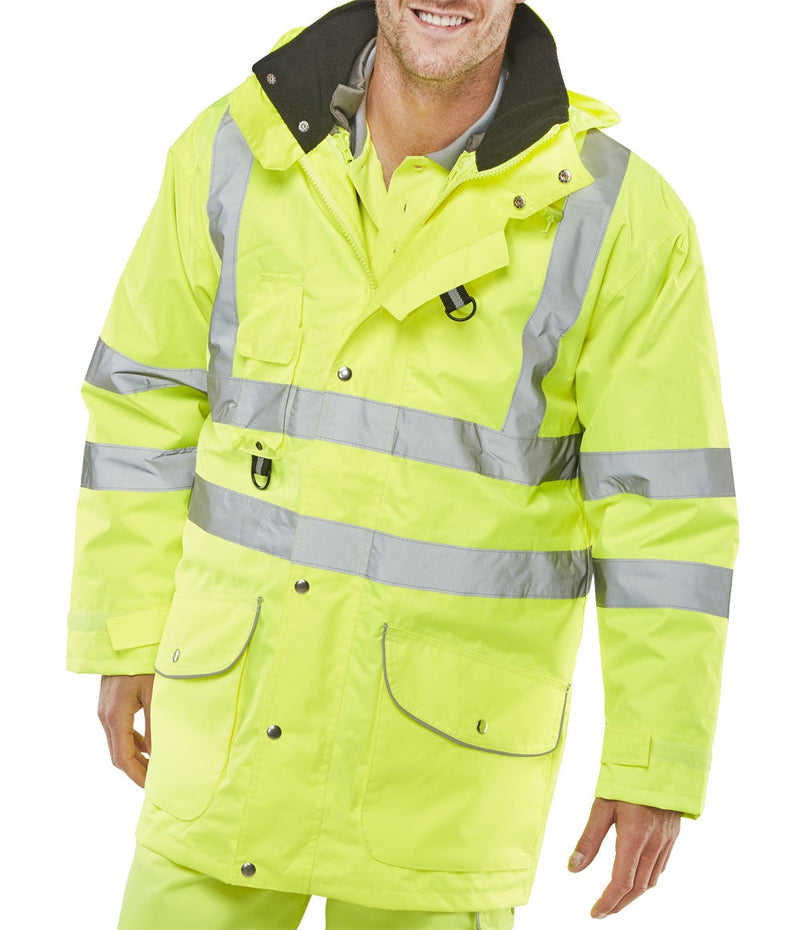 Beeswift Elsener 7 in 1 High Visibility Yellow Jacket - ONE CLICK SUPPLIES