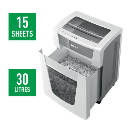 Leitz IQ Office Pro Micro Cut Shredder 30 Litre 17 Sheet White DS 80051000 - ONE CLICK SUPPLIES