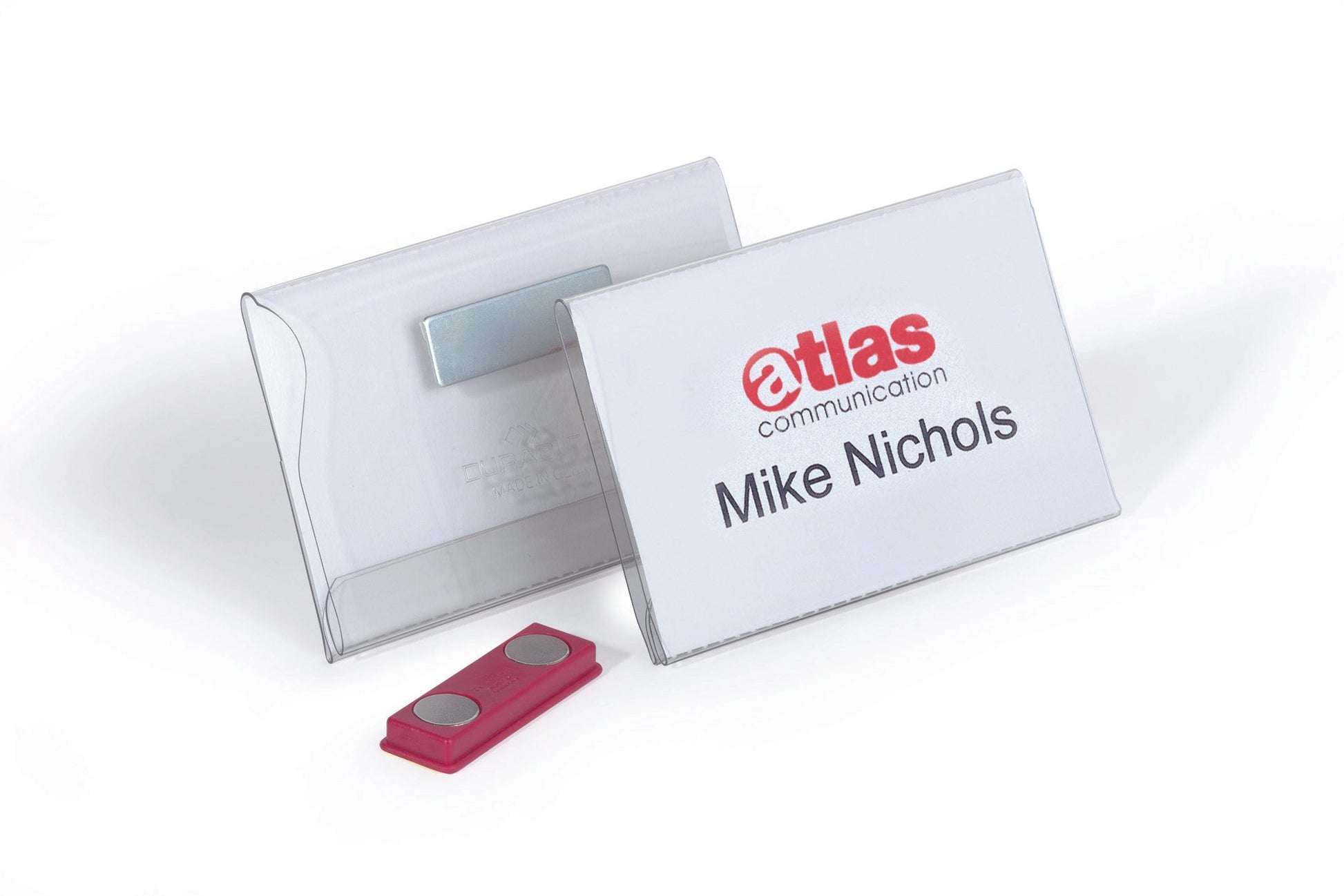 Durable Name Badge with Magnet 54x90mm (Pack 25) 811719 - ONE CLICK SUPPLIES