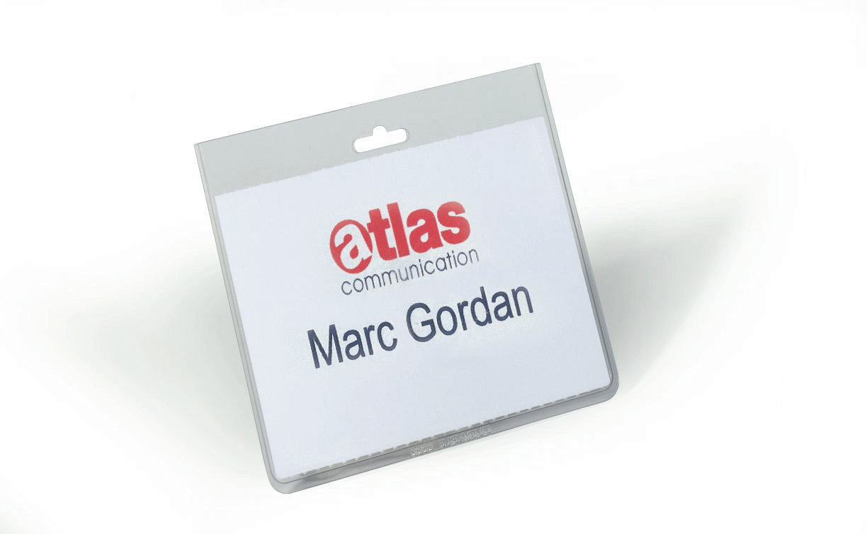 Durable Security Name Badge without Clip 60x90mm Clear (Pack 20) 813519 - ONE CLICK SUPPLIES