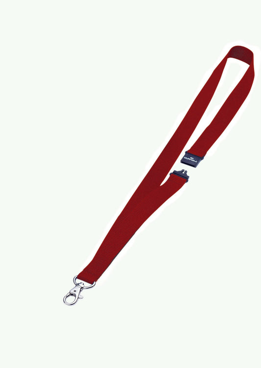 Durable Textile Lanyard with Safety Release for Name Badges 440mm Red (Pack 10) 813703 - ONE CLICK SUPPLIES